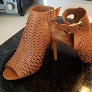 Awesome genuine leather peep toe bootie